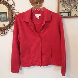 DRAPER'S AND DAMONS RED SNAP FRONT JACKET, PL